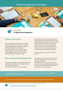 Brochure omslag Programmamanement