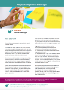 Voorkant brochure scrum trainingen